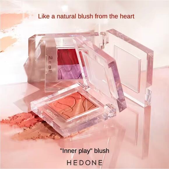 2 x HEDONE Mood Shot Two-Tone Paste Blush Poppy Lilac & Rosy Latte - Picture 2 of 10